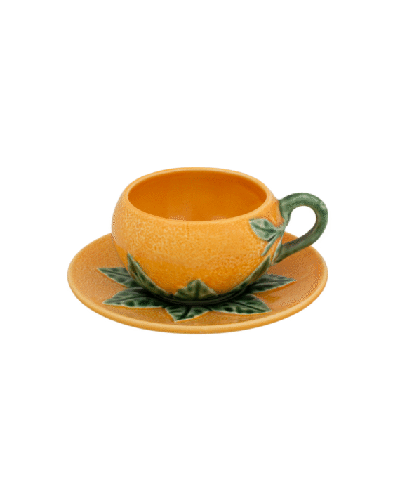 Tea Cup and Saucer Orange